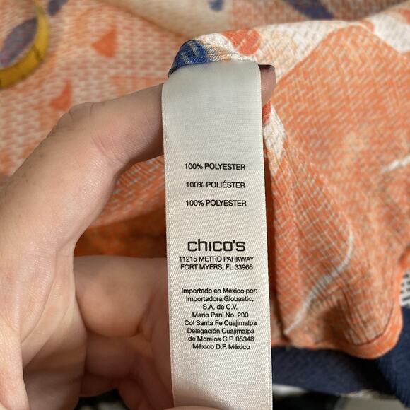 Chico's Women's Boho Glam Sequin Embellished Sheer Tunic Top Size 3 XL Flowy - Picture 6 of 11